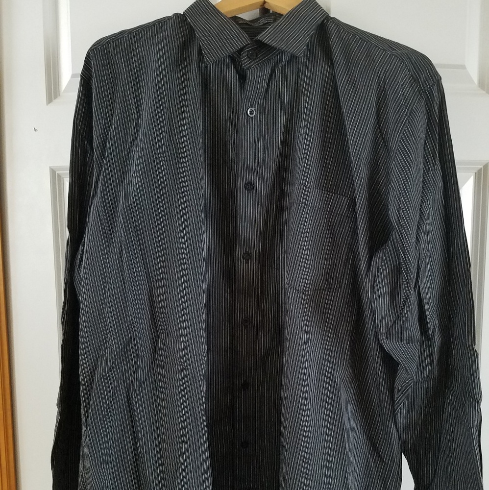 Mens black button down